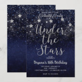 青銀の星の下で スターリーナイト 16歳の誕生日おめでとう 招待状 (正面/裏面)