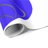 青銀クリスマスツリー球包み紙 ラッピングペーパー (ロールコーナー)