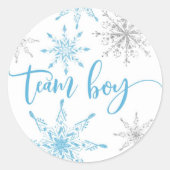 青銀チーム少年クラシック丸型ステッカー ラウンドシール (正面)