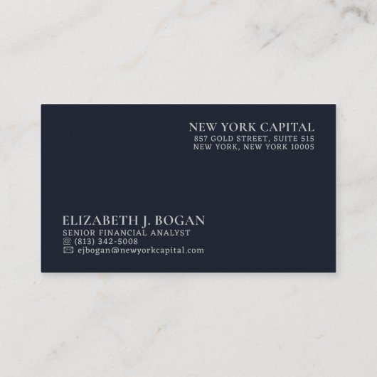 青銀プロフェッショナルモダン名刺 名刺 (裏面)