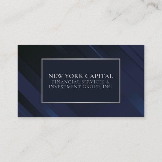 青銀プロフェッショナルモダン名刺 名刺 (正面)