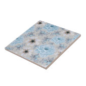 青銀水彩花 タイル (側面)