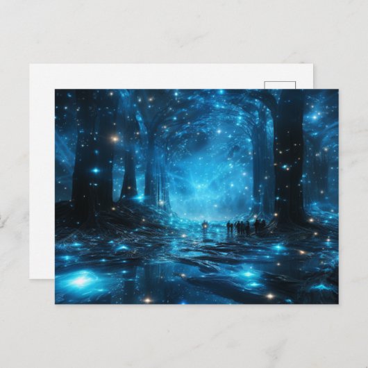 青銀河系はがきグリーティングカー芸術的ド シーズンポストカード (正面/裏面)