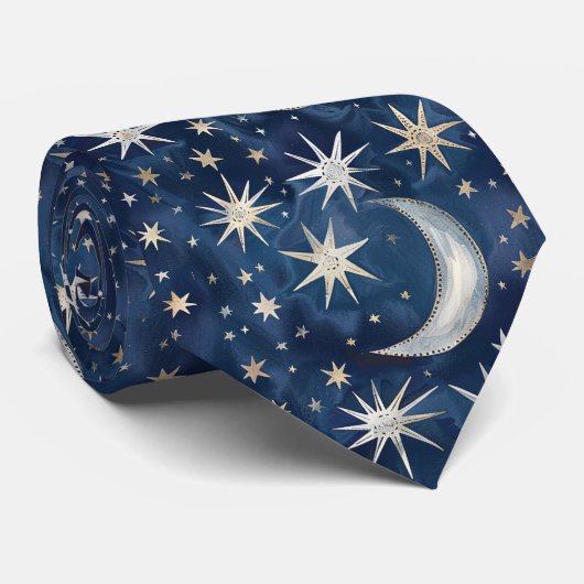 青銀金星 ネクタイ (ロール)