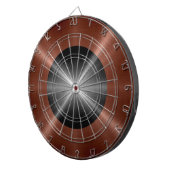 青銅および灰色ステンレス鋼メタル ダーツボード (正面右)