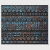 青銅および錆のヴィンテージアステカなペルーの種族のPat ラッピングペーパー (フラット)