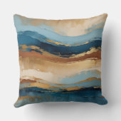 青銅と金ゴールド波 クッション (裏面)