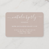 青銅エレガントと台本フォント 名刺 (裏面)