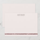 青銅エレガントモダングリッター文房具ノートカード ノートカード (正面/裏面)