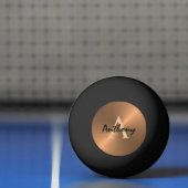 青銅エレガント金ゴールド金属モノグラムパーソナライズされた 卓球ボール (ネット)