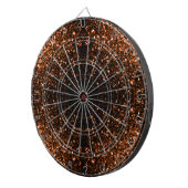 青銅オレンジ色の銅のフェイクグリッターが輝く ダーツボード (正面右)