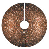 青銅オレンジ色の銅のフェイクグリッターが輝く ブラッシュドポリエステルツリースカート (正面)