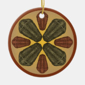 青銅カリメネナイアガレンシス三枚岩 セラミックオーナメント (正面)