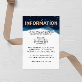 青銅グラデーション星付きネイビー結婚スカイ エンクロージャーカード