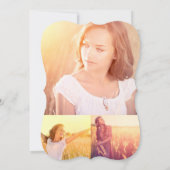 青銅グリッター卒業切り出し卒業パーティー 招待状 (裏面)