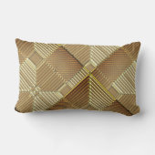 青銅コンテンポラリー金ゴールド幾何学腰枕 ランバークッション (裏面)