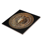 青銅メドフランスのサウォールタイルとギリシャ鍵 タイル (側面)