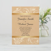 青銅モダンフローラ結婚式招待状 招待状 (スタンド正面)