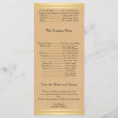 青銅モダンフローラ結婚式 プログラム (裏面)