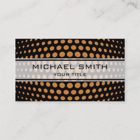 青銅モダン水玉模様模様 名刺 (正面)