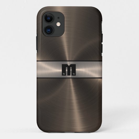 青銅光沢クールステンレス鋼メタル7 Case-Mate iPhoneケース (裏面)