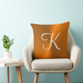 青銅光沢フェイク金属モノグラム クッション (椅子)