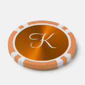 青銅光沢フェイク金属モノグラム ポーカーチップ (シングル)