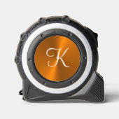 青銅光沢フェイク金属モノグラム メジャー (正面)