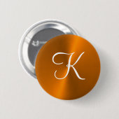 青銅光沢フェイク金属モノグラム 缶バッジ (正面&裏面)