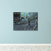 青銅器時代ロボット キャンバスプリント (インサイチュ (ウッドフロア))