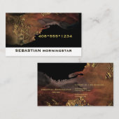 青銅液状アルコールインク瑪瑙 名刺 (正面/裏面)