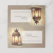 青銅白熱［赤熱］光を放つ灯素朴結婚のテーブル プレイスカード (外部開封)