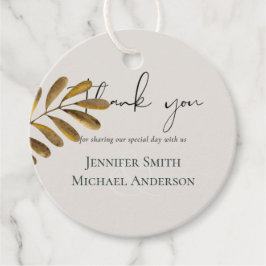 青銅素朴の葉結婚の感謝の好意 フェイバータグ