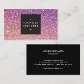 青銅紫モダングリッターグラデーション名刺 名刺 (正面/裏面)