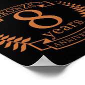 青銅結婚八周年8年 ポスター (角)