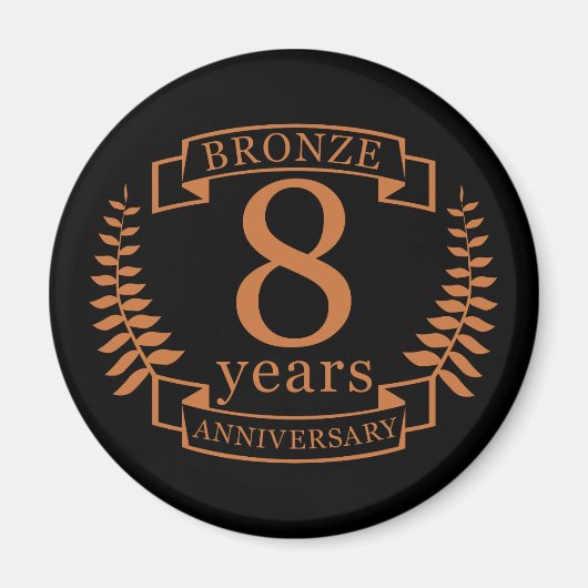 青銅結婚八周年8年 マグネット (正面)