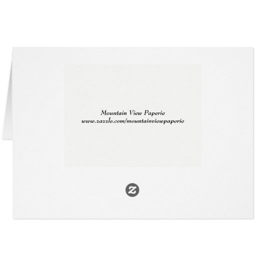 青銅色くまおよびリースのメッセージカード (裏面横)