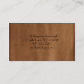 青銅色にされたスエードの名刺 名刺 (裏面)