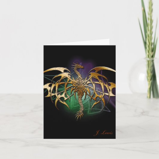 青銅色にされたドラゴン カード (正面)