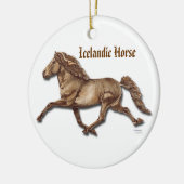 青銅色のアイスランド語 セラミックオーナメント (左)