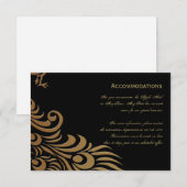 青銅色のアールデコの孔雀および花柄の調節 エンクロージャーカード (正面/裏面)