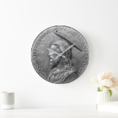 青銅色のイエス・キリスト彫刻のポートレートのラテンの文字 ラージ壁時計 (ホーム)