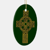 青銅色のケルト十字 セラミックオーナメント (右)