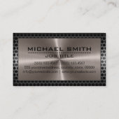 青銅色のステンレス製のエレガントでモダンなボーダー 名刺 (裏面)