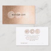 青銅色のレースのスプレーの日焼けの美容師カード 予約カード (正面/裏面)