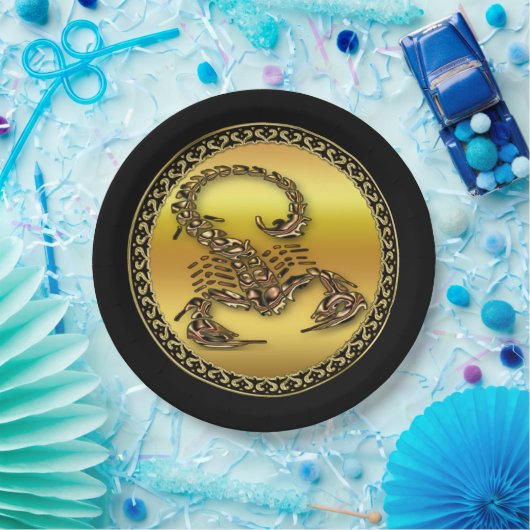 青銅色の有害な蠍の非常に有毒の昆虫 ペーパープレート (パーティー)