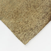 青銅色の背景の木のシルエット フリースブランケット (角)