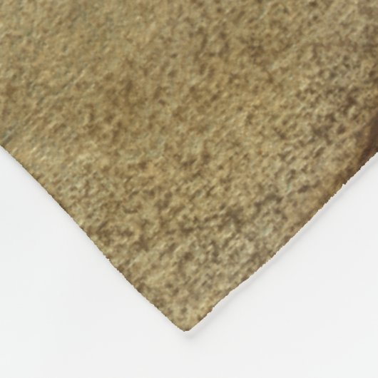 青銅色の背景の木のシルエット フリースブランケット (角)