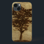 青銅色の背景の木のシルエット iPhone 13ケース<br><div class="desc">青銅色の背景は微風で揺れる枝が付いている木のこのシルエットのための場面として役立ちます。 この木に対してあなたの背部を休ませ、地面で置かれ、長い昼寝を取ることができるようにほとんど感じます。</div>