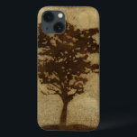 青銅色の背景の木のシルエット iPhone 13ケース<br><div class="desc">青銅色の背景は微風で揺れる枝が付いている木のこのシルエットのための場面として役立ちます。 この木に対してあなたの背部を休ませ、地面で置かれ、長い昼寝を取ることができるようにほとんど感じます。</div>